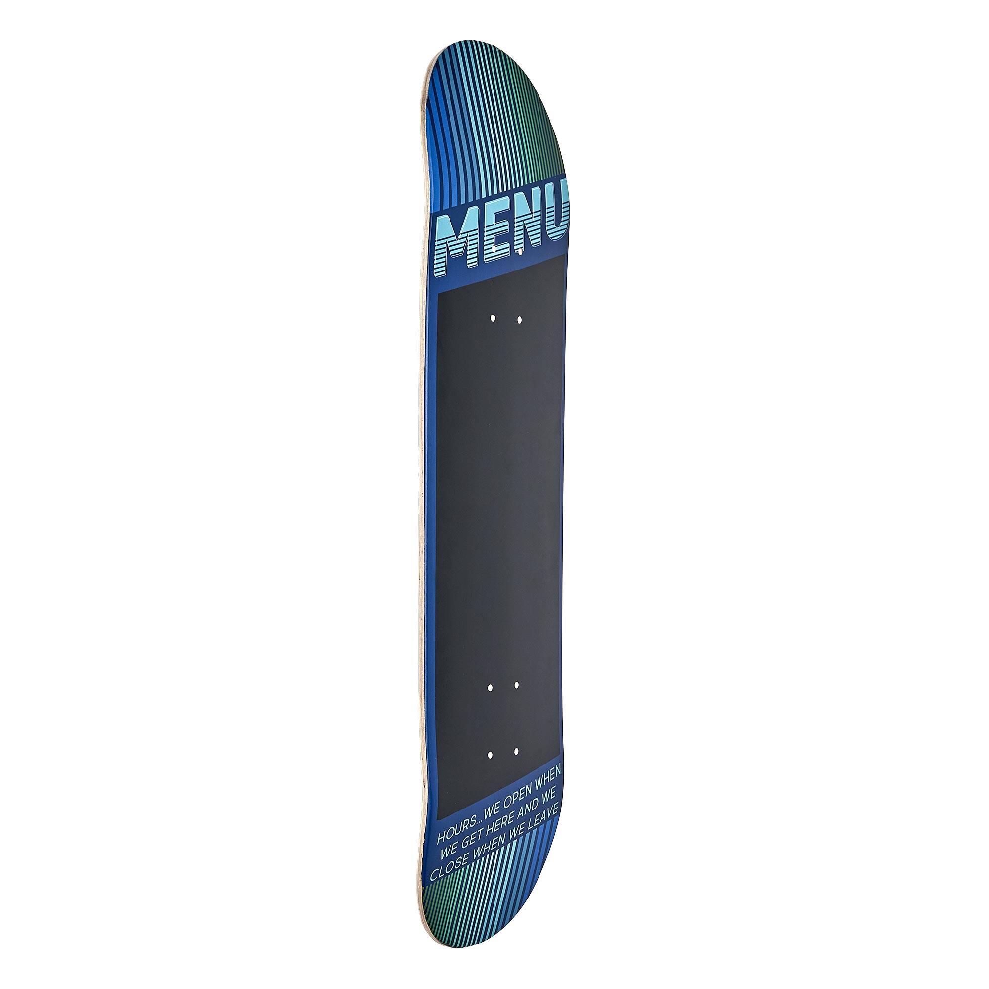 American Art Decor Wood Skate Chalkboard Menu, Blue, 8" x 31.5" Wall Decor